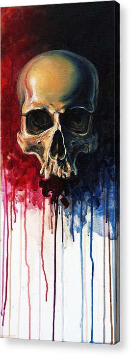 Skull Acrylic Print featuring the painting Skull by David Kraig