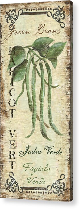 Kitchen Acrylic Print featuring the painting Vintage Vegetables 2 by Debbie DeWitt