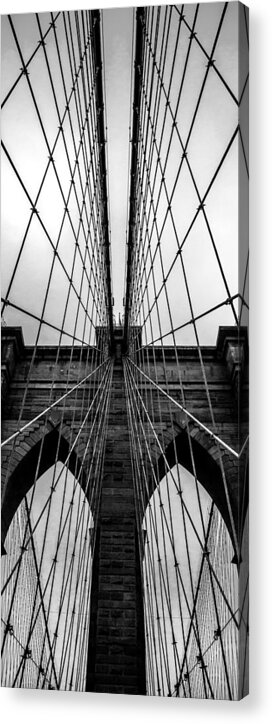 Brooklyn Bridge Architecture Acrylic Print featuring the photograph Brooklyn's Web by Az Jackson
