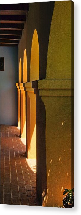 Tumacacori Acrylic Print featuring the photograph Mission Arches Pano by Theo O'Connor