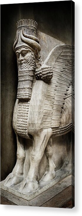 Assyrian Human Headed Winged Bull Acrylic Print featuring the photograph Assyrian Human-headed Winged Bull by Weston Westmoreland