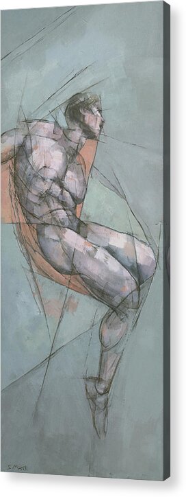 Male Acrylic Print featuring the painting Release by Steve Mitchell