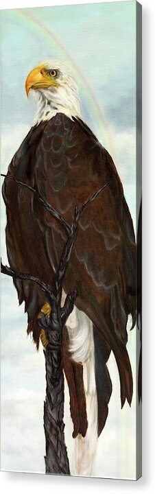 Eagle Acrylic Print featuring the painting Look Out by Jeanette Sthamann