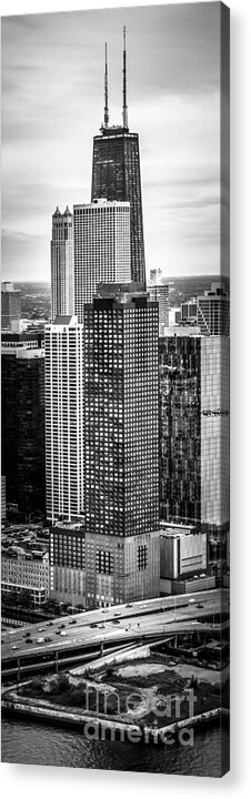 America Acrylic Print featuring the photograph Chicago Aerial Vertical Panorama Photo by Paul Velgos