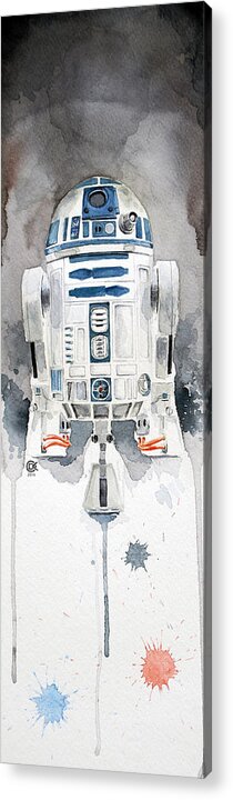 R2d2 Acrylic Print featuring the painting R2 by David Kraig