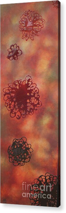 Acrylic Painting Acrylic Print featuring the painting Cosmic Garden by Daniela Easter