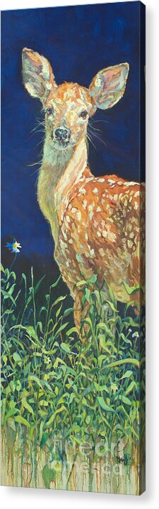 Fawn Acrylic Print featuring the painting Daisy by Patricia A Griffin