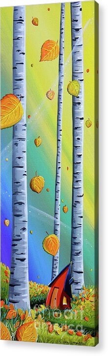 Aspen Acrylic Print featuring the painting Fall by Cindy Thornton