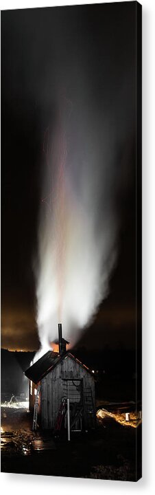Vermont Acrylic Print featuring the photograph Fire and Steam by Tim Kirchoff