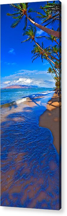 Maui Hawaii Palms Ocean West Maui Acrylic Print featuring the photograph Maui palms by James Roemmling