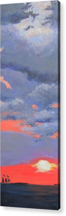 Sunset Acrylic Print featuring the painting Sunset Celebration by Anne Marie Brown