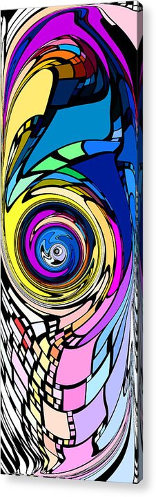 Abstract Acrylic Print featuring the digital art Time Travel 1 by Chris Butler