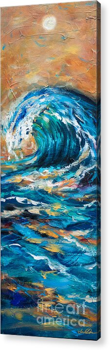 Wave Acrylic Print featuring the painting Wave Thin by Linda Olsen
