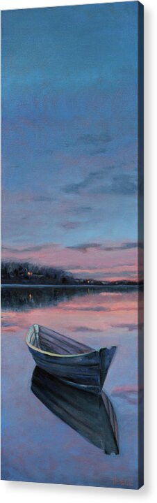Stillness Acrylic Print featuring the painting Still Waters by Trina Teele