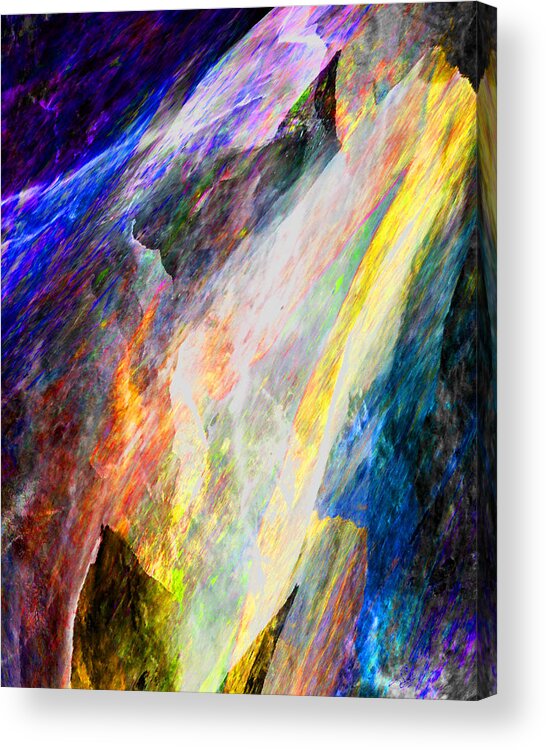 Digital Acrylic Print featuring the digital art First Rainbow by Stephanie Grant