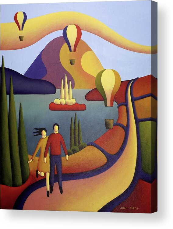  Alan Kenny Acrylic Print featuring the painting Happy Days by Alan Kenny