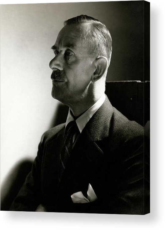 Literary Acrylic Print featuring the photograph A Portrait Of Thomas Mann #1 by Edward Steichen