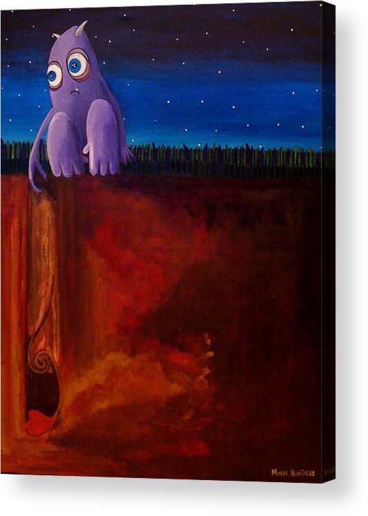 Heart Ache Acrylic Print featuring the painting Disconnecting by Mindy Huntress