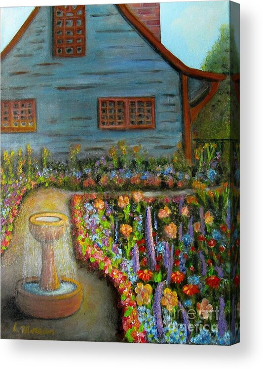 Garden Acrylic Print featuring the painting Dream Garden by Laurie Morgan