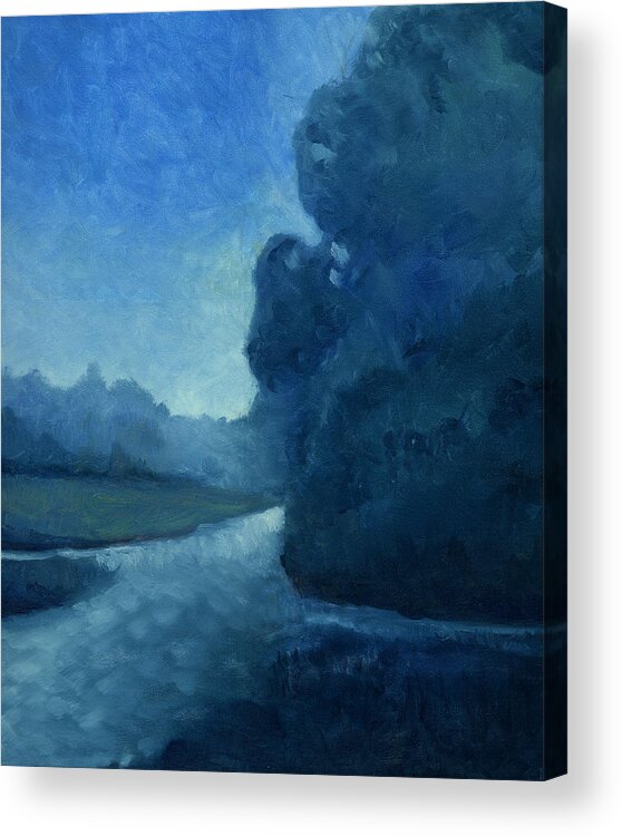 Dusk Acrylic Print featuring the painting Dusk by Katherine Miller