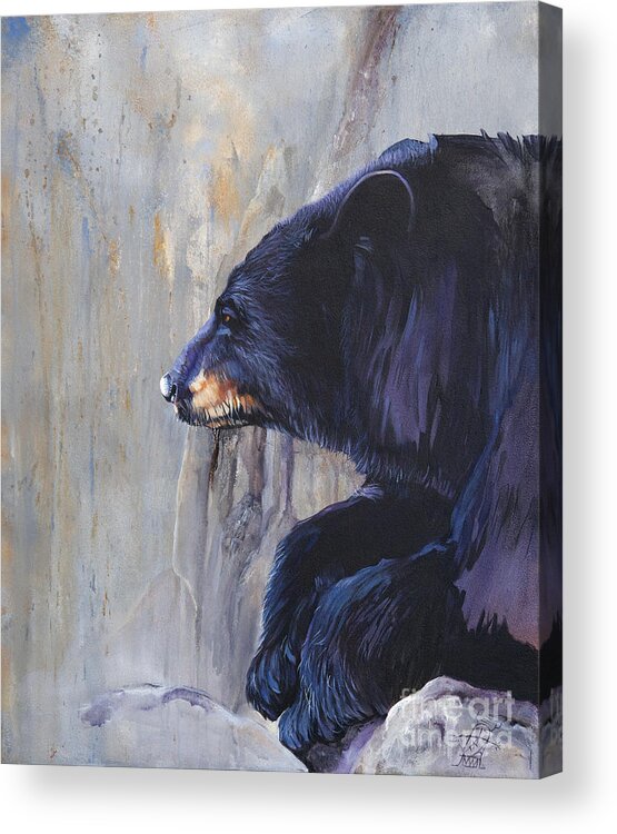 Bear Acrylic Print featuring the painting Grandfather Bear by J W Baker