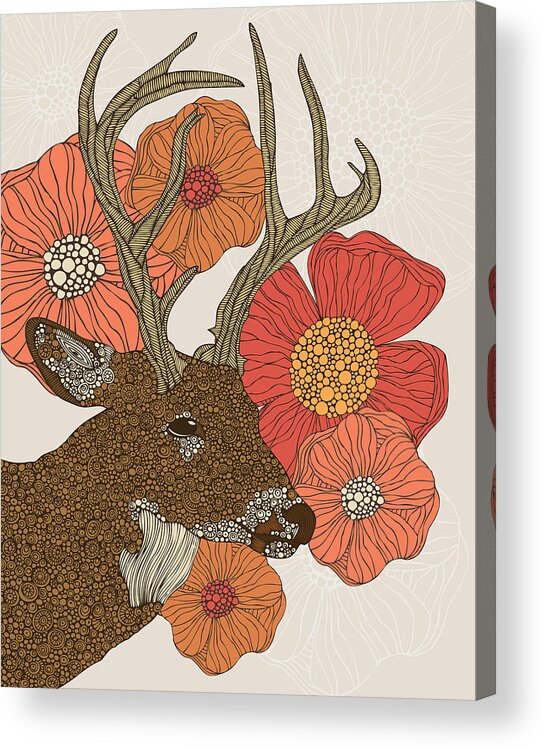 Illustration Acrylic Print featuring the photograph My Dear deer #1 by Valentina Ramos