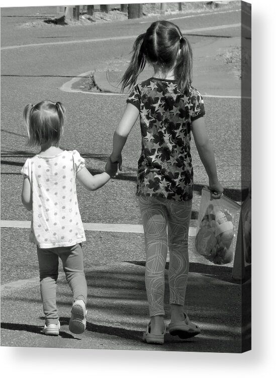 Sisters Acrylic Print featuring the photograph She's My Sister by E Faithe Lester