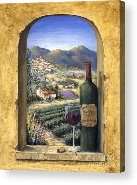 #faatoppicks Acrylic Print featuring the painting Wine and Lavender by Marilyn Dunlap