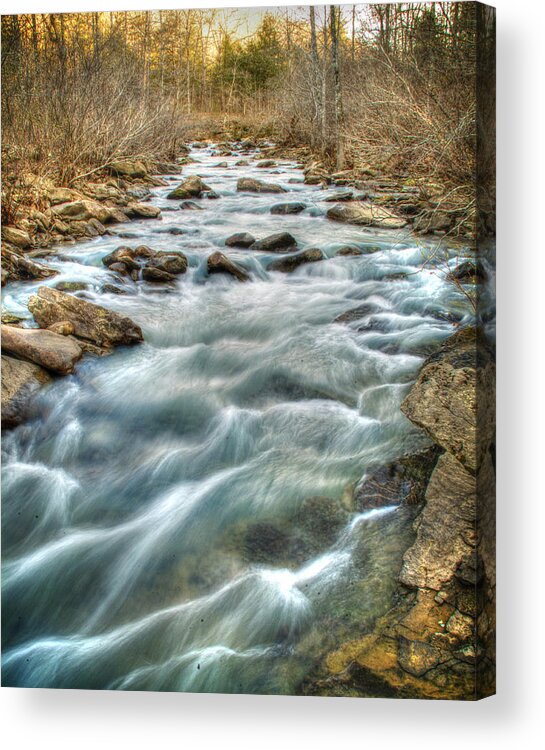Arkansas Acrylic Print featuring the photograph 1104-5570 Falling Water Creek by Randy Forrester