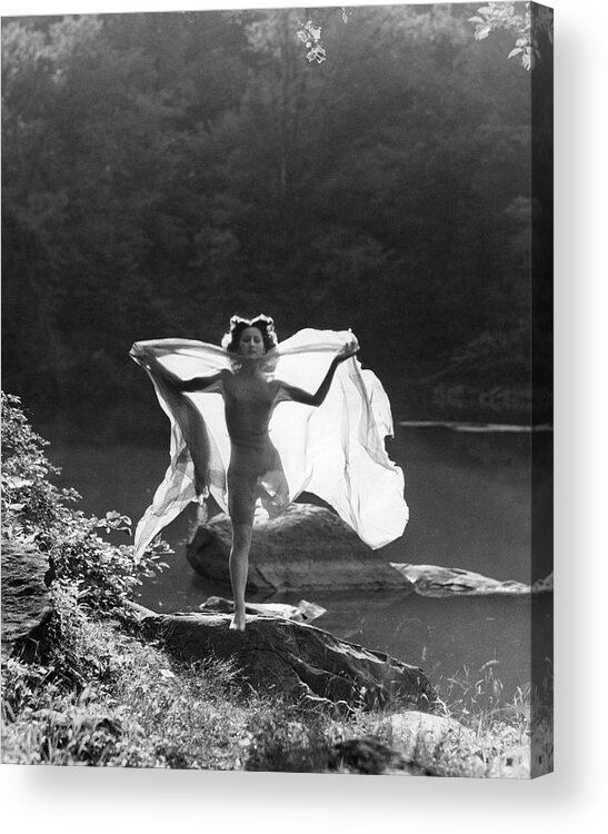 547px x 750px - 1920s 1930s Nude Young Woman Holding Acrylic Print by Vintage Images -  Pixels
