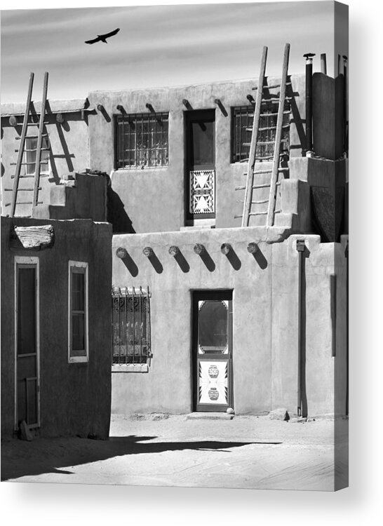Acoma Pueblo Acrylic Print featuring the photograph Acoma Pueblo Adobe Homes by Mike McGlothlen