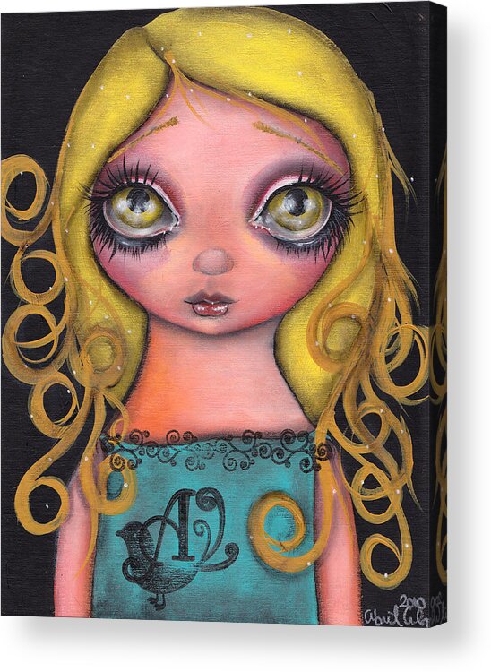 Alice In Wonderland Acrylic Print featuring the painting Alicia #1 by Abril Andrade