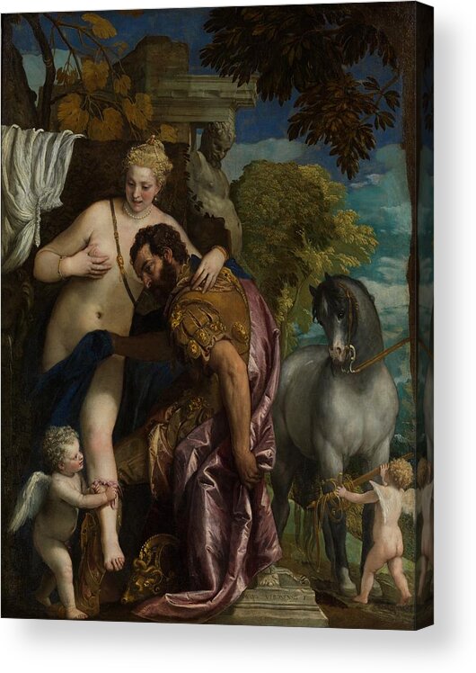 Veronese Acrylic Print featuring the painting Mars and Venus United by Love #2 by Paolo Veronese