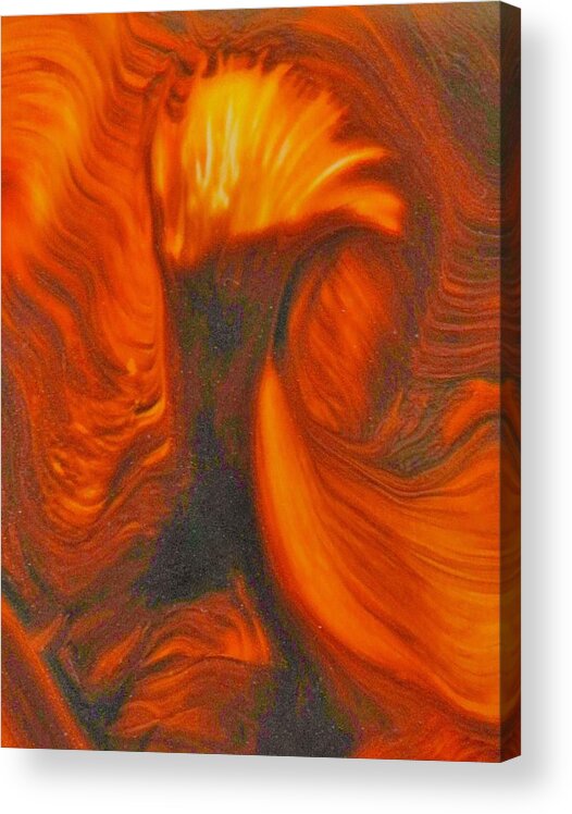 Abstract Painting Acrylic Print featuring the painting Reaching for the Light #2 by Charles Lucas