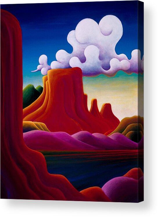 Magical Acrylic Print featuring the painting The Tomb Lake Powell by Richard Dennis