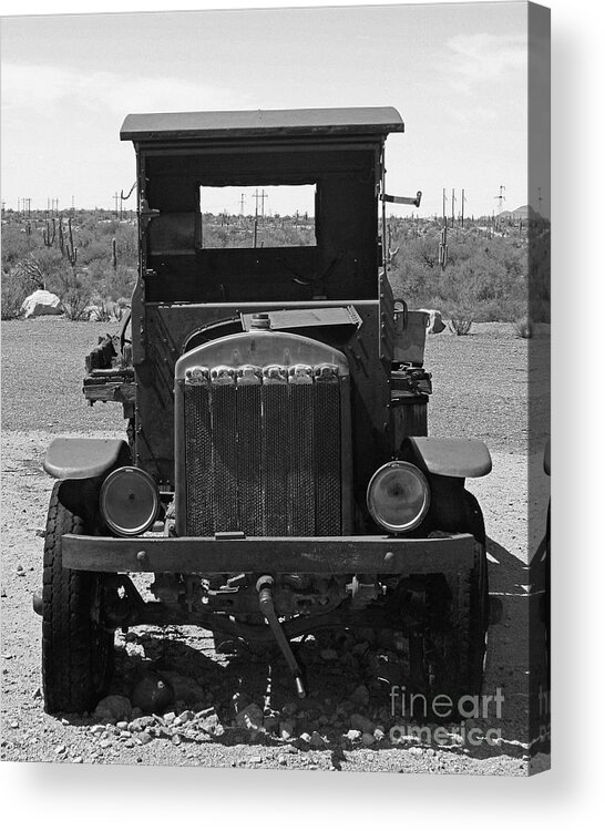 Vintage Car Acrylic Print featuring the photograph Vintage Stare Down by Kelly Holm