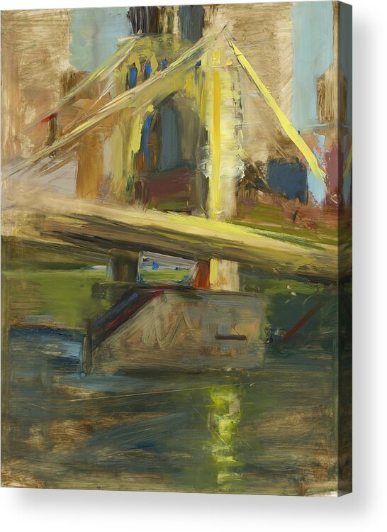 Bridges Acrylic Print featuring the painting Untitled #382 by Chris N Rohrbach