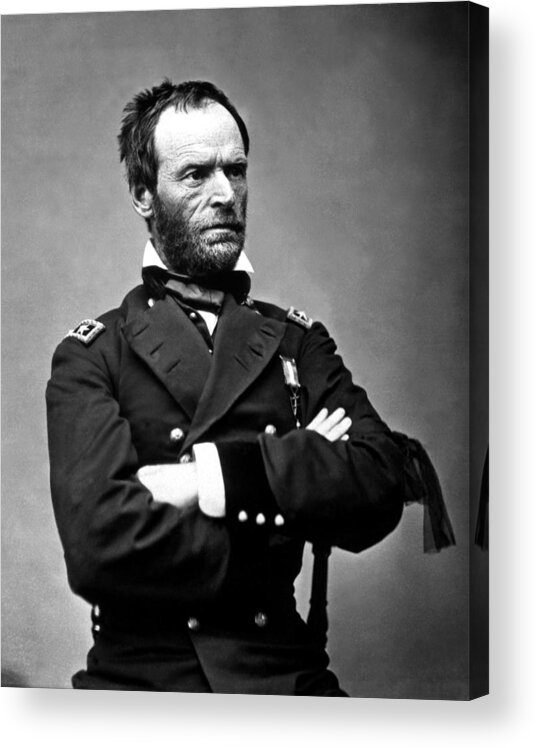 General Sherman Acrylic Print featuring the photograph General William Tecumseh Sherman by War Is Hell Store
