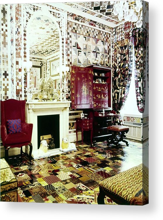 Interior Acrylic Print featuring the photograph Gloria Vanderbilt's Bedroom #4 by Horst P. Horst