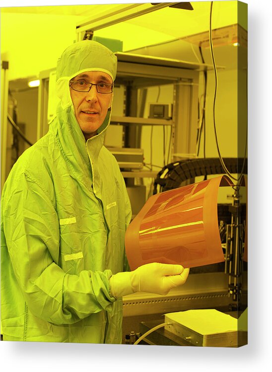 Roger Dangel Acrylic Print featuring the photograph Photonics Polymer #4 by Ibm Research