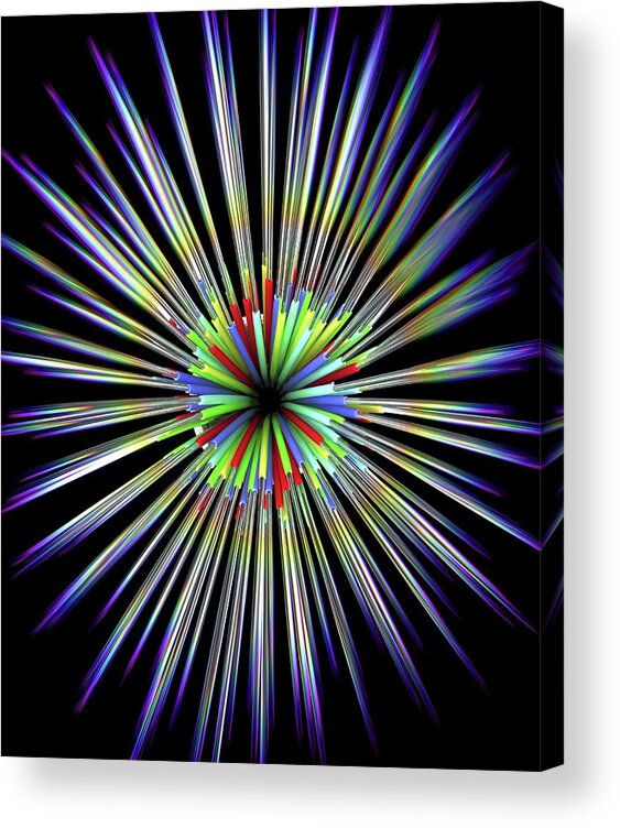 Bundle Acrylic Print featuring the photograph Optical Fibre Cable #5 by Alfred Pasieka
