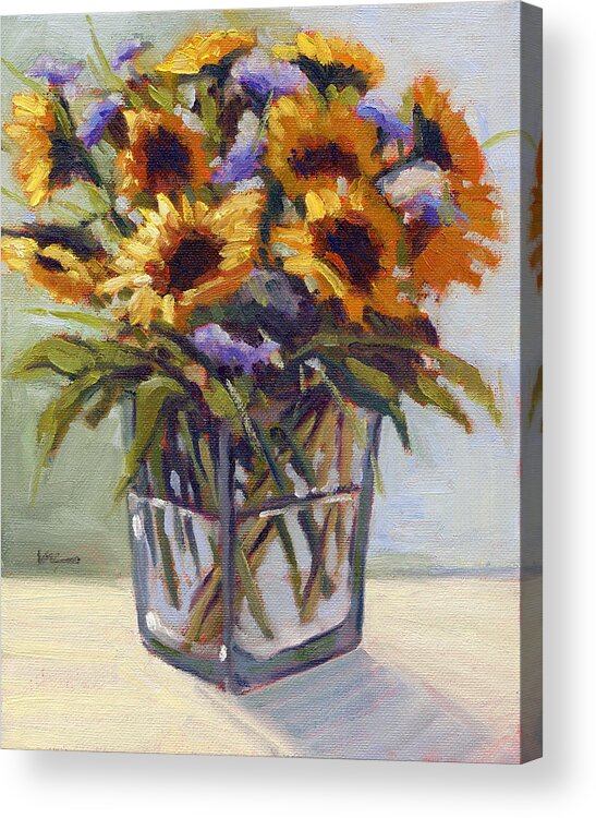 Summer Acrylic Print featuring the painting Summer Bouquet 4 by Konnie Kim