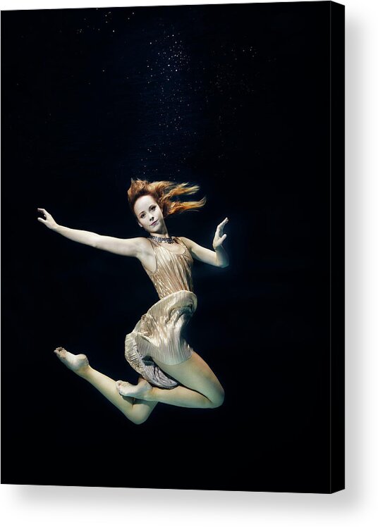 Ballet Dancer Acrylic Print featuring the photograph Ballet Dancer Underwater #8 by Henrik Sorensen