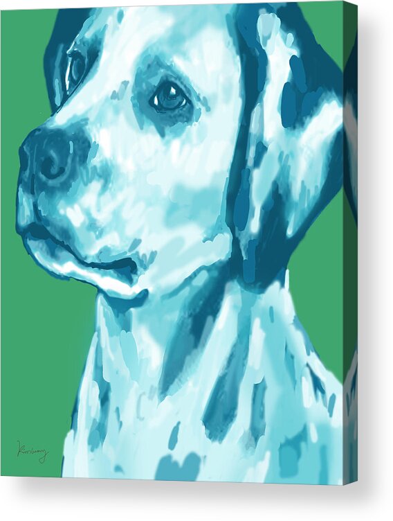 Dog Stylised Pop Morden Art Drawing Sketch Portrait. Pet Acrylic Print featuring the drawing Dog stylised pop modern art drawing sketch portrait #9 by Kim Wang