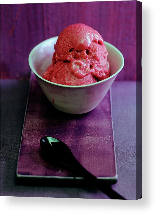 Dairy Acrylic Print featuring the photograph A Bowl Of Gelato by Romulo Yanes
