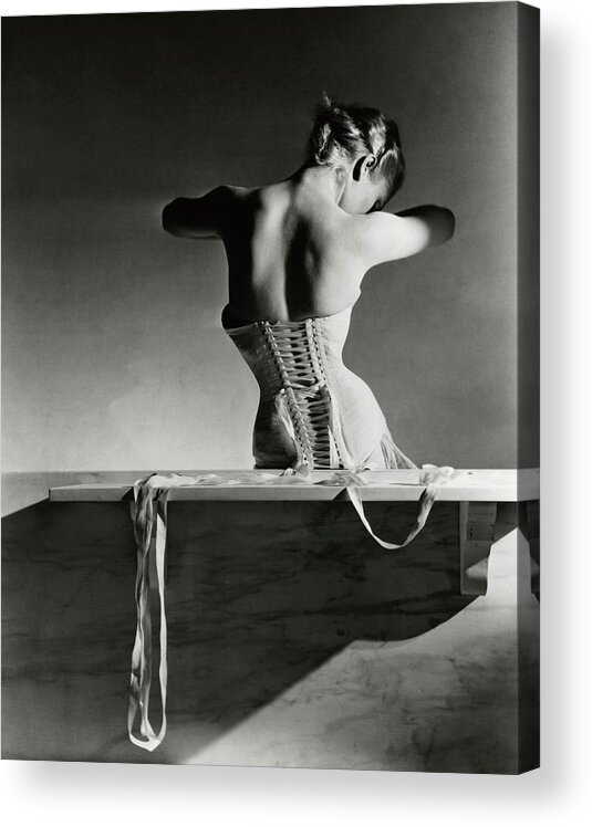 Accessories Acrylic Print featuring the photograph The Mainbocher Corset by Horst P Horst