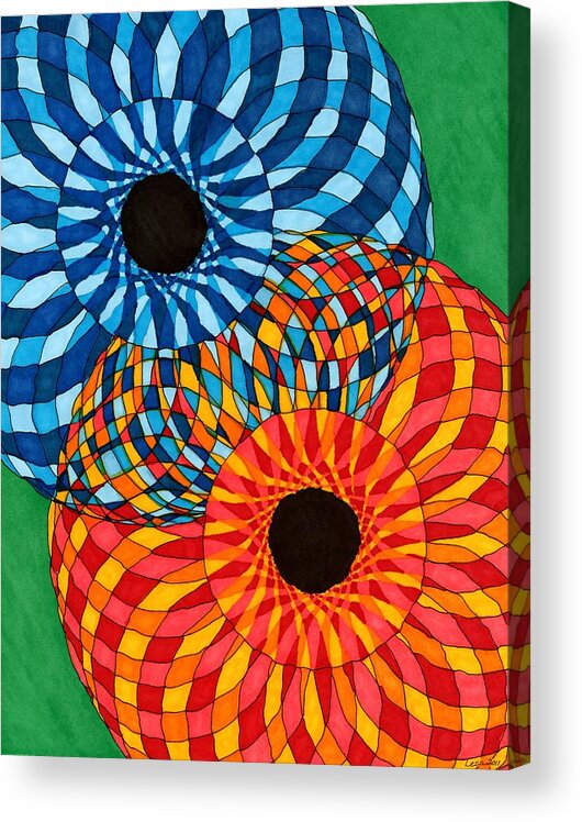 A Mother's Quilt Acrylic Print featuring the drawing A Mother's Quilt by Lesa Weller