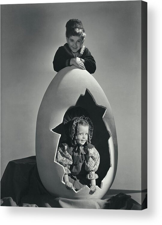 Lorna Lynn Meyers Acrylic Print featuring the photograph A Portrait Of Lorna Lynn Meyers And Howard by Horst P. Horst