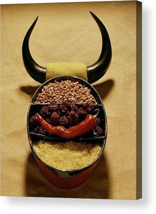 Food Acrylic Print featuring the photograph A Pot With Beans by Rudy Muller