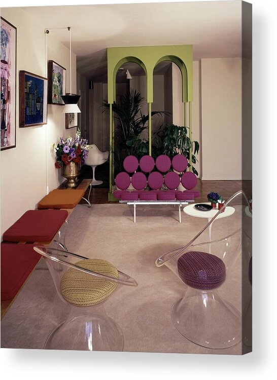 Eugene Tanawa Acrylic Print featuring the photograph A Retro Living Room by Tom Leonard